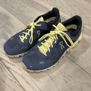 ON CLOUD PURPLE AND YELLOW SNEAKERS (barely worn)!!